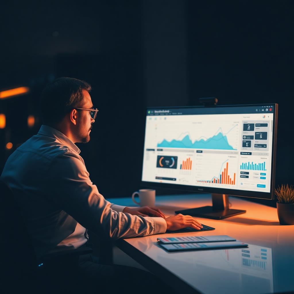 Marketing strategist reviewing brand analytics